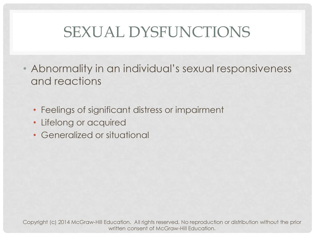 Paraphilic Disorders Sexual Dysfunctions and Gender Dysphoria